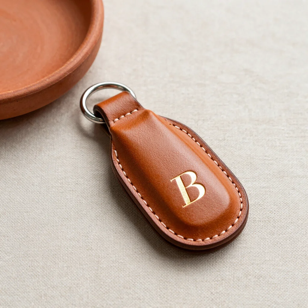 Personalized Leather Key Fob